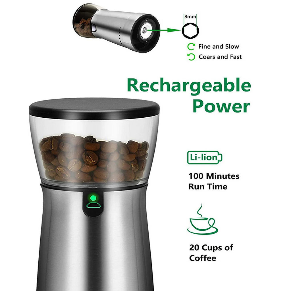 USB Charge Stainless Steel Coffee Grinder J940681