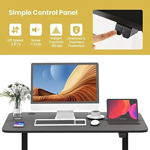 Height Adjustable Electric Standing Desk with Splice Board U651086