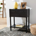 Black 3 Drawer Console Table U65775