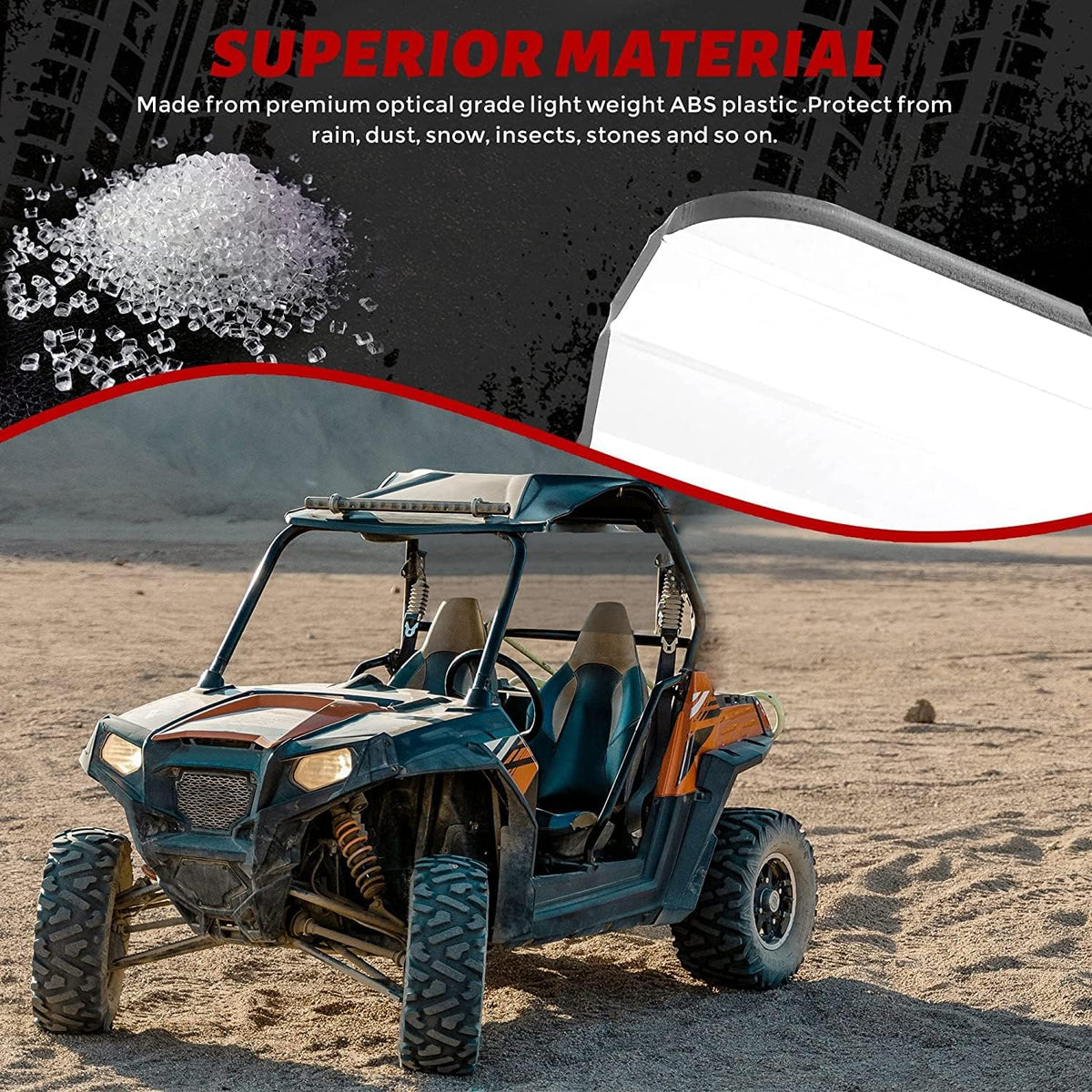 Full 3-in-1 Fold Windshield with Gas Spring W6328
