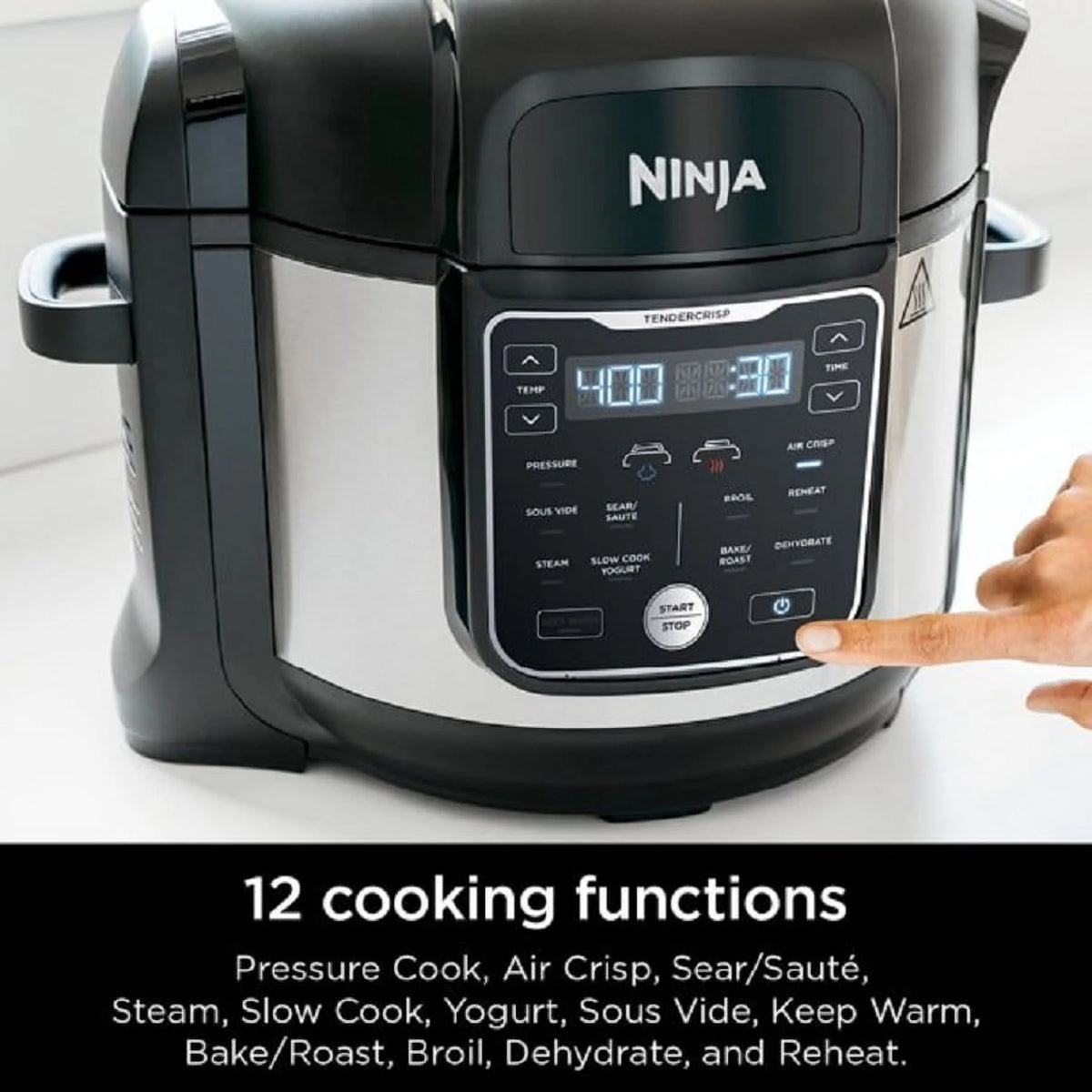 8 Quart XL Pressure Cooker Air Fryer Multicooker L3947