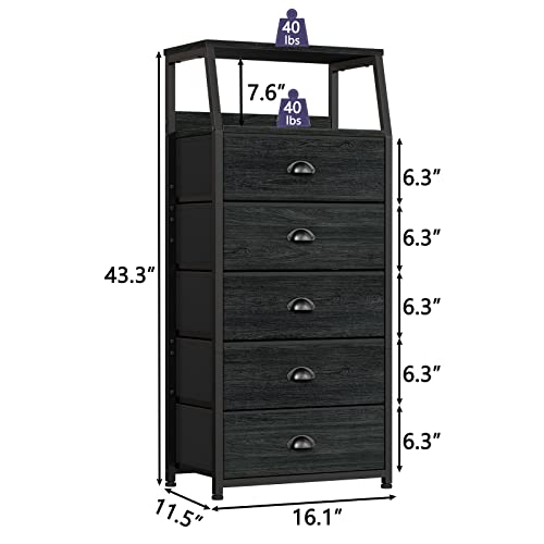 4 Drawer Dresser with Wood Top K50440