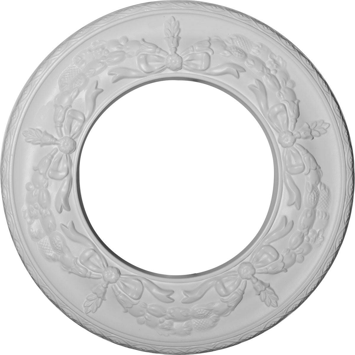 13 1/4x22OD x 7 1/8x22ID x 7/8x22P Hand-Painted Brushed Mahogany Ceiling Medallion A906136