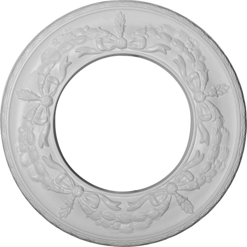 13 1/4x22OD x 7 1/8x22ID x 7/8x22P Hand-Painted Brushed Mahogany Ceiling Medallion A906136
