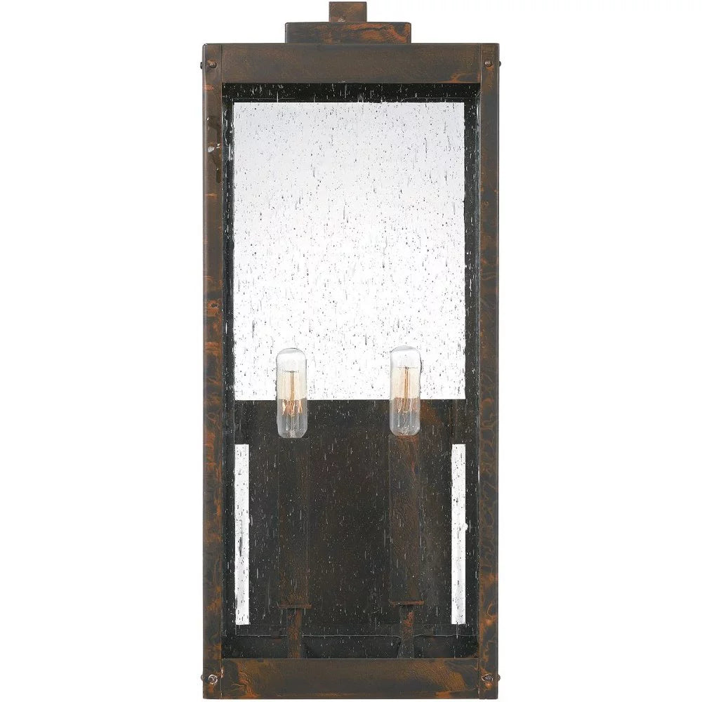 2-Light Extra Large Outdoor Wall Lantern with Clear Beveled Glass Panels L391