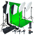Photo Video Studio Light Kit with 3 Color Backdrops B18420
