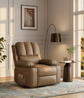 Oversized Grey Recliner Chair with Heat and Massage C16154