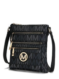 Black Multi Compartments Crossbody Q854