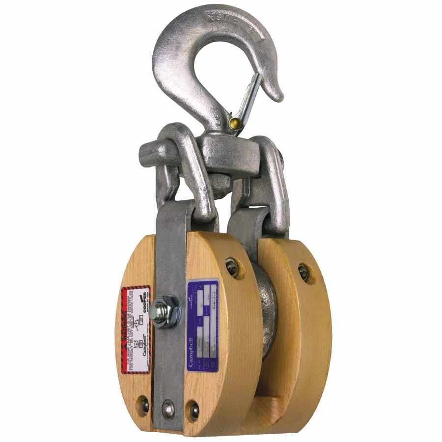 6x22 Wood Safety Locking Snatch Block K1727