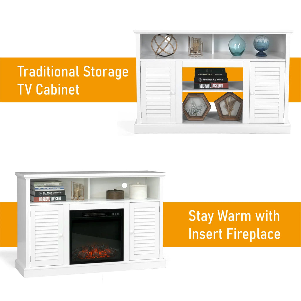 White Electric Fireplace TV Stand Z282517