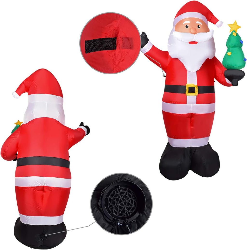 8ft Inflatable Santa Claus with Built-in LED Lights L591