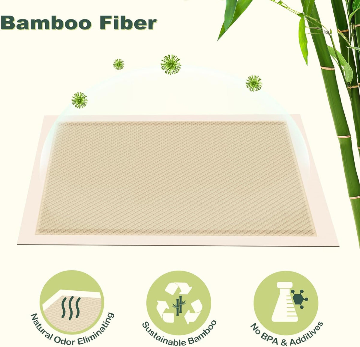 Bamboo Dog Training Pads, 28x34in Extra Large, 30 Counts F97982