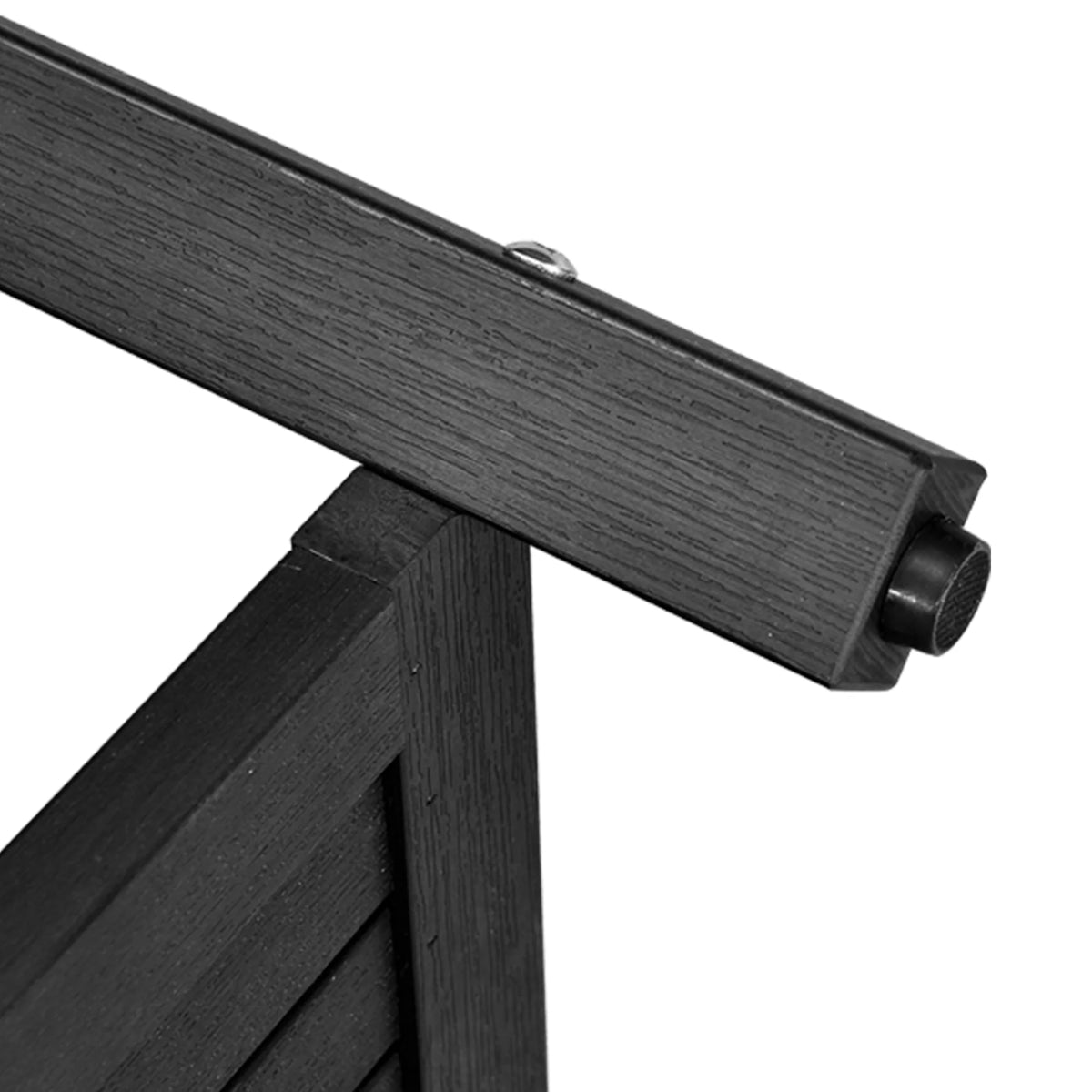 Black Waterproof Poly Lumber Shower Bench with Shelf O72484