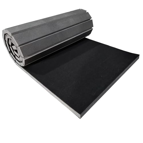 Indoor Gymnastics Track Exercise Mat with Grippy Gym Carpet Top - Sturdy Foam Wrestling Mat R3601