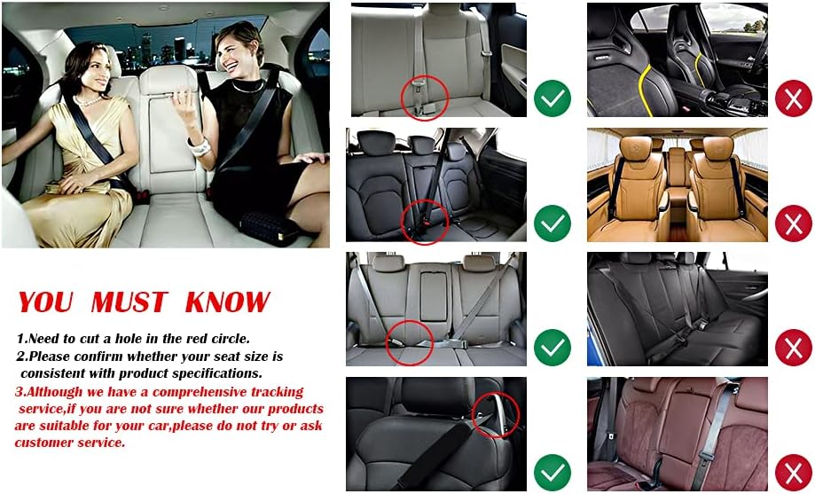 Black Full Set Faux Leather Car Seat Covers C25686