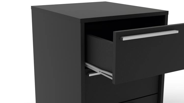 Black 3 Drawer File Cabinet C992522