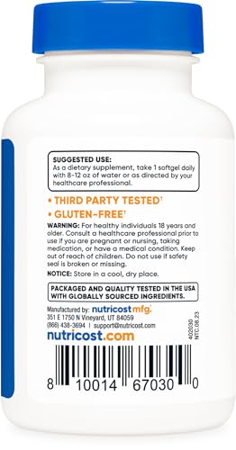 Zeaxanthin with Lutein 20mg, 120 Softgels A514