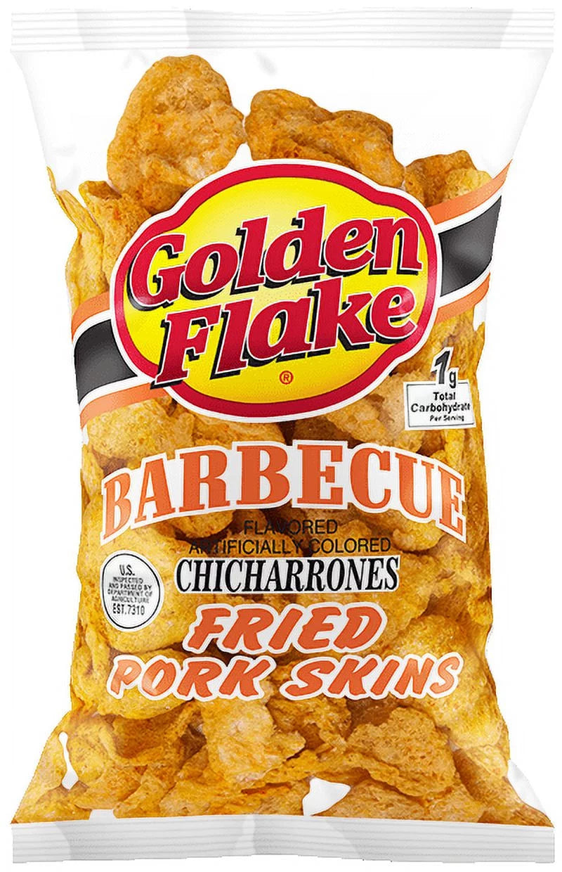 Barbecue Flavored Fried Pork Skins 3 oz. Bag (6 Bags) Y744845