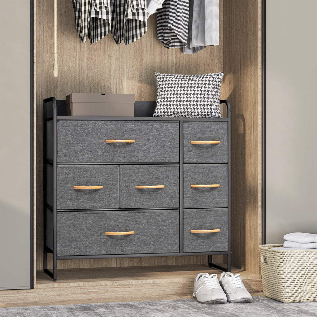7 Drawer Brown Dresser O18539