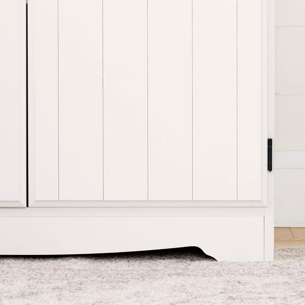 Pure White 4-Door Storage Cabinet S66353