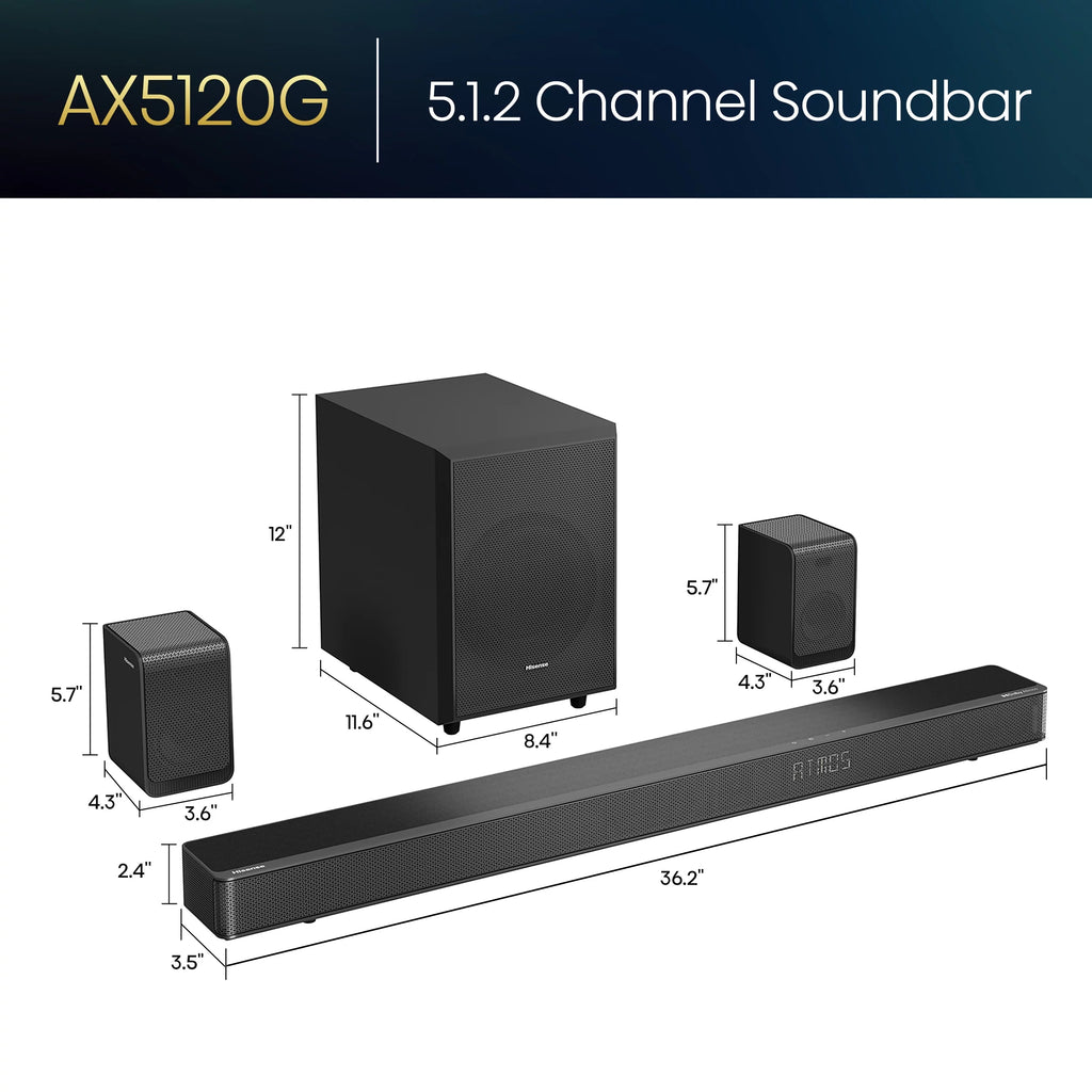 5.1.2 Ch 420W Soundbar with Wireless Subwoofer and Dolby Atmos O550882