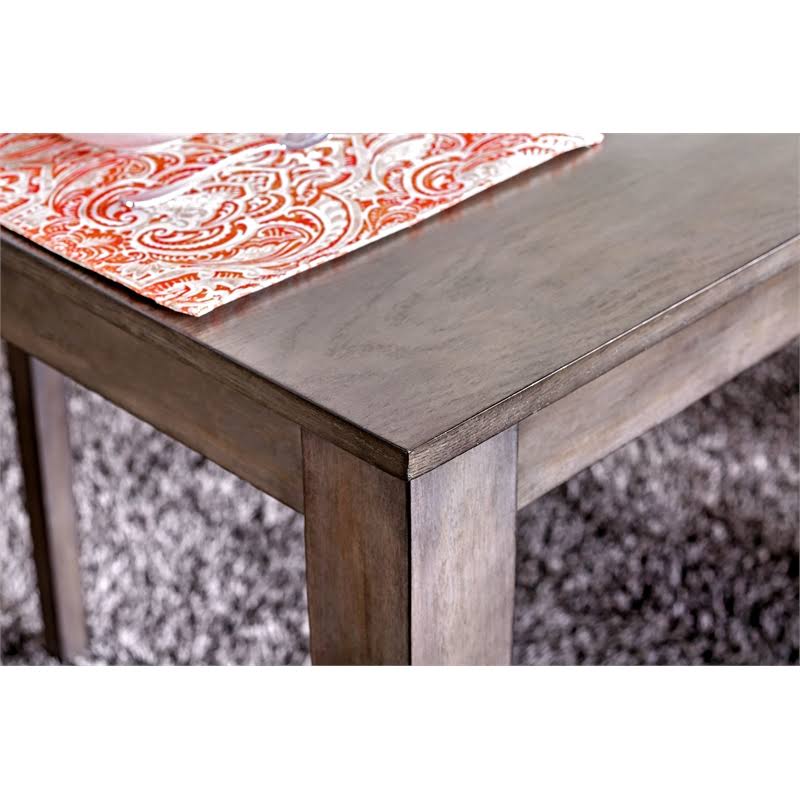 7 Piece Counter Height Wood Set in Weathered Gray T999440
