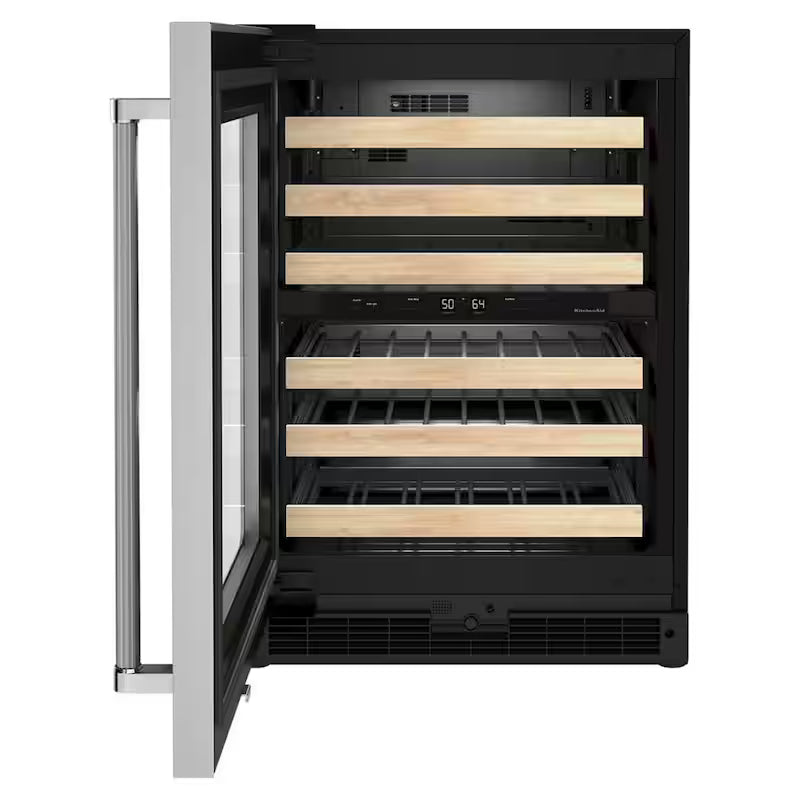 24 in. Dual Zone 46-Bottle Built-In Undercounter Wine Cooler B24750