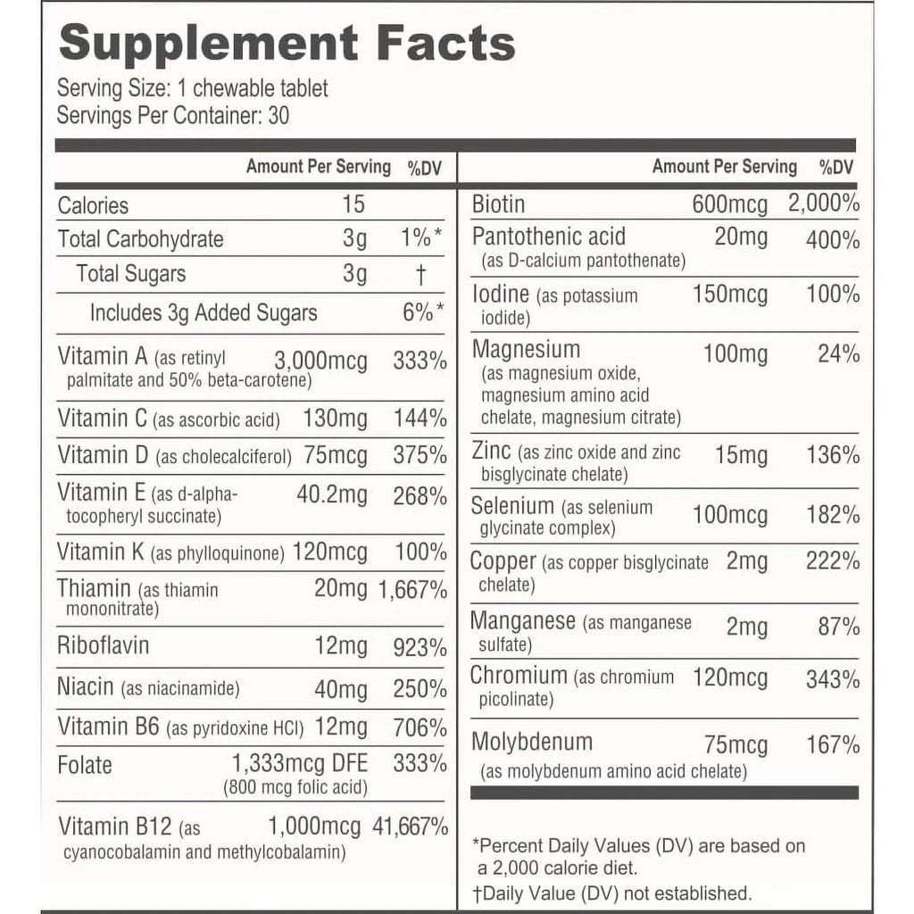 Chewable Bariatric Multivitamin 3-Month Supply T98139