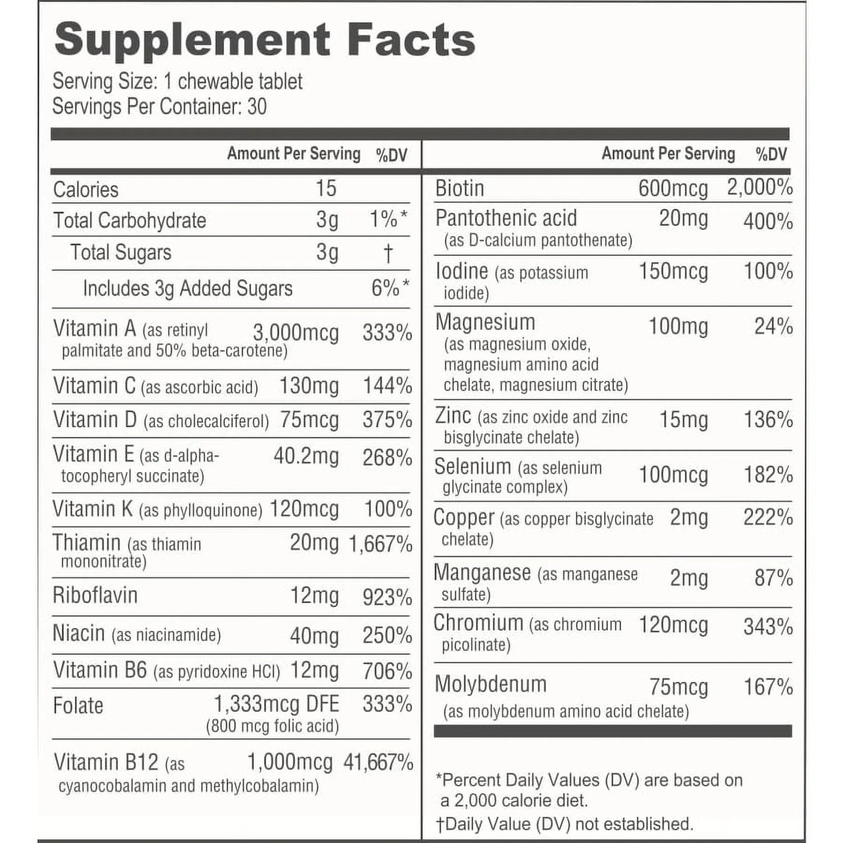 Chewable Bariatric Multivitamin 3-Month Supply T98139
