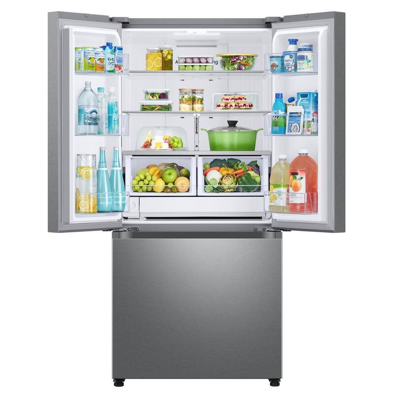33 in. 24.5 cu. ft. 3-Door French Door Smart Refrigerator in Stainless Steel with Dual Icemaker P69428