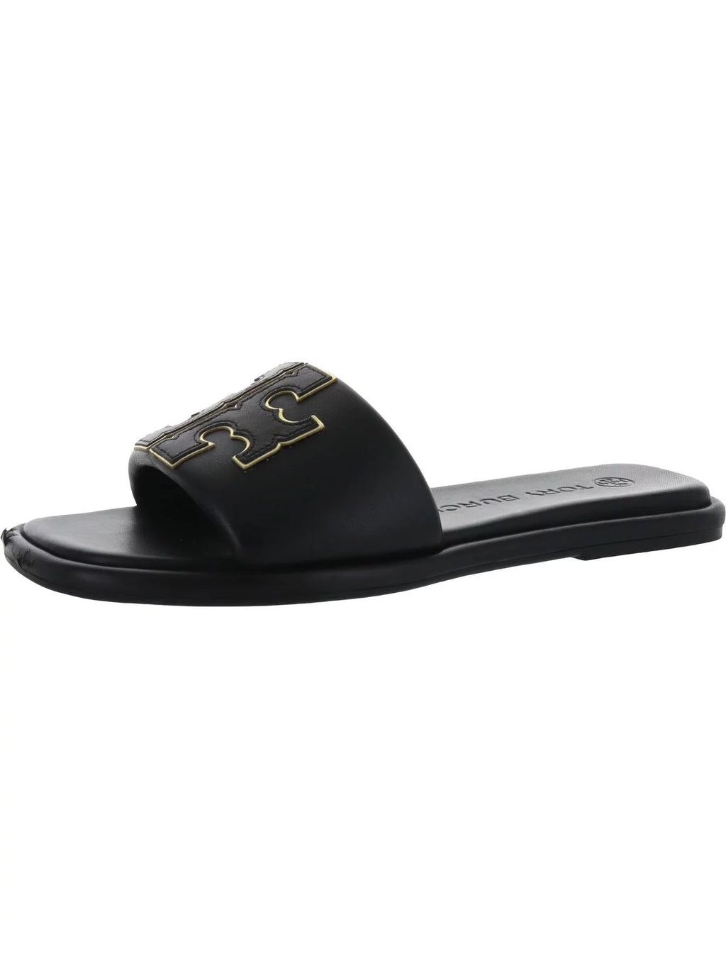 Women's Leather Flat Slide Sandals R180
