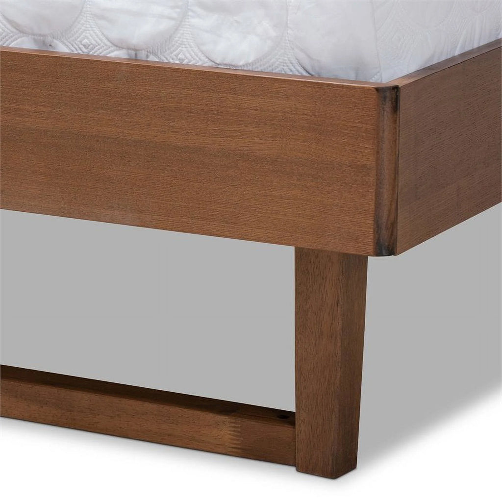 Gray Upholstered Wood Full Size Platform Bed S808