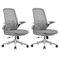 Gray Adjustable Height Mesh Office Chair with Wheels Y1333