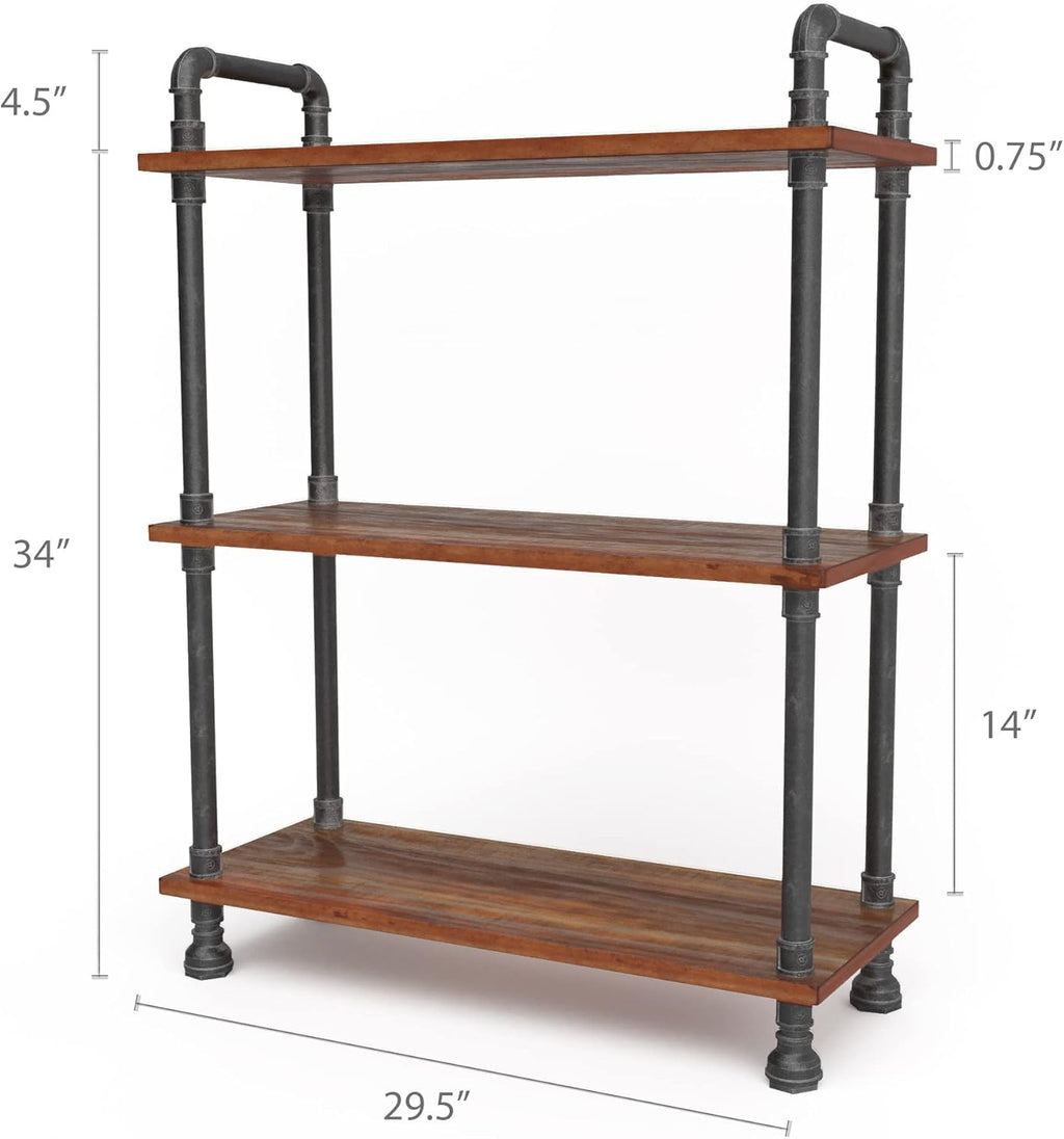 3-Tier Pine Wood Etagere Bookcase T457