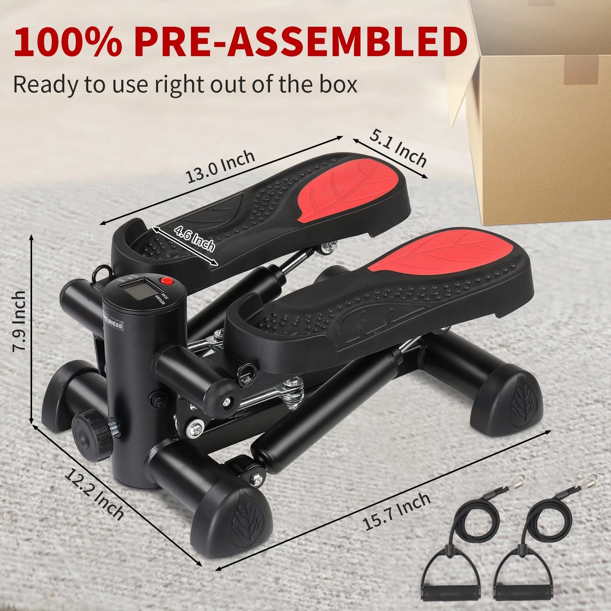 Mini Stair Stepper with Resistance Bands J98673