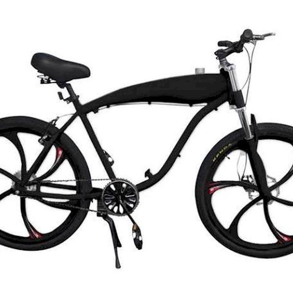 Black 26 inch Motorized Bicycle with Disc Brakes G66923