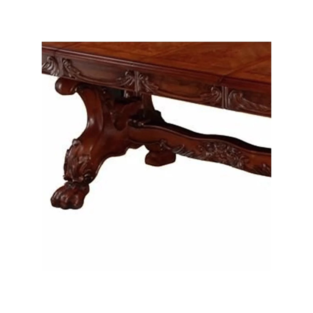 Brown Wooden Dining Table with Lion Claw Feet P413921
