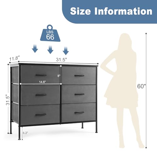 6 Fabric Drawers Dresser E150