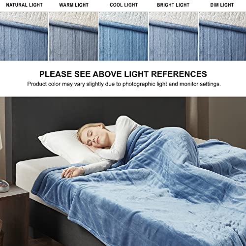King 100x90 Grey Electric Blanket Throw U459617
