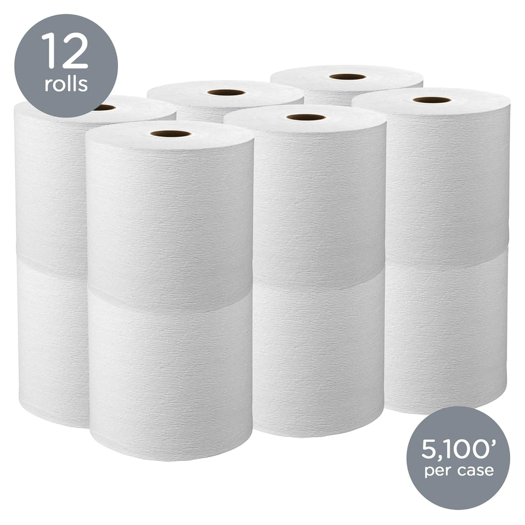 White Hard Roll Paper Towels 12 Rolls M871863