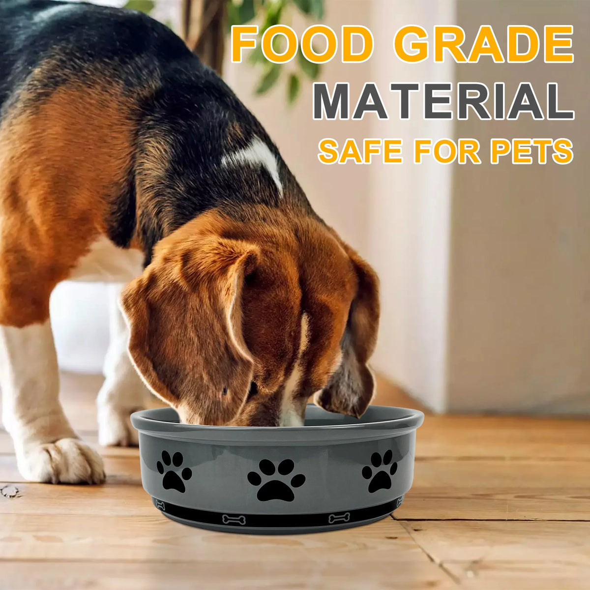 White 35oz Ceramic Pet Bowl Q652945