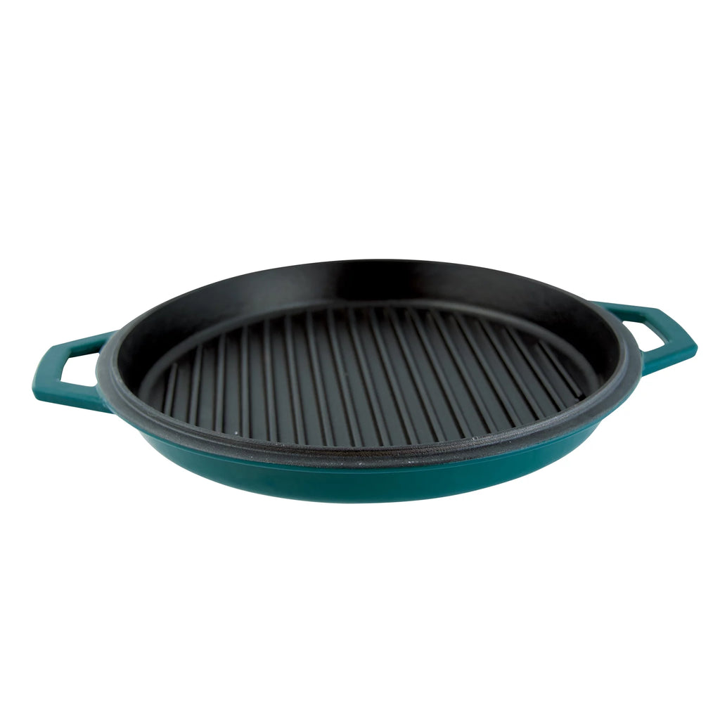7 Quart Enameled Cast Iron Dutch Oven with Grill Lid H812