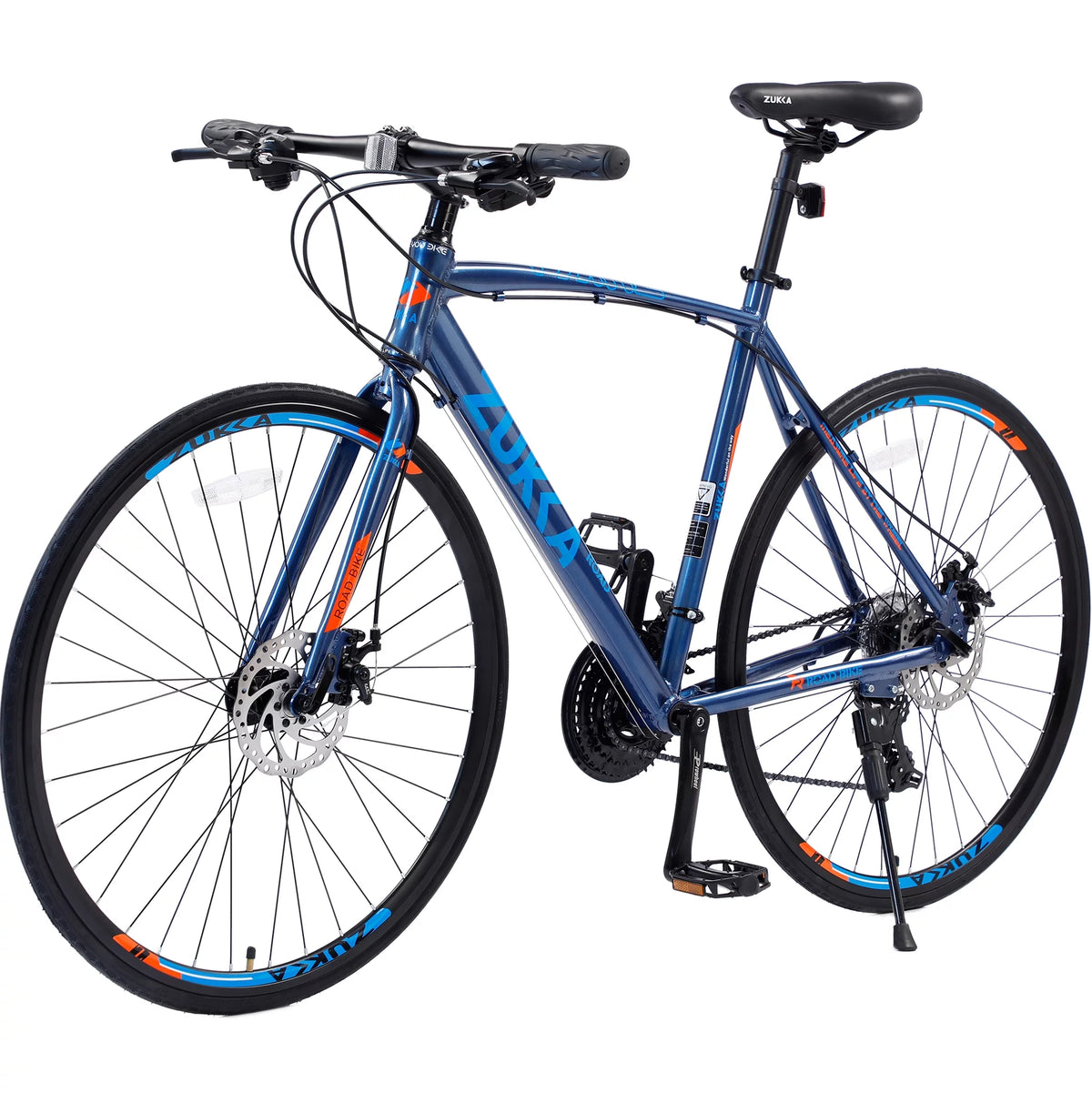 24 Speed 700C Aluminum Flat Bar Road Bike with Disc Brakes V4944