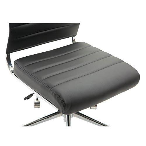Black Vegan Leather Task Chair E16458