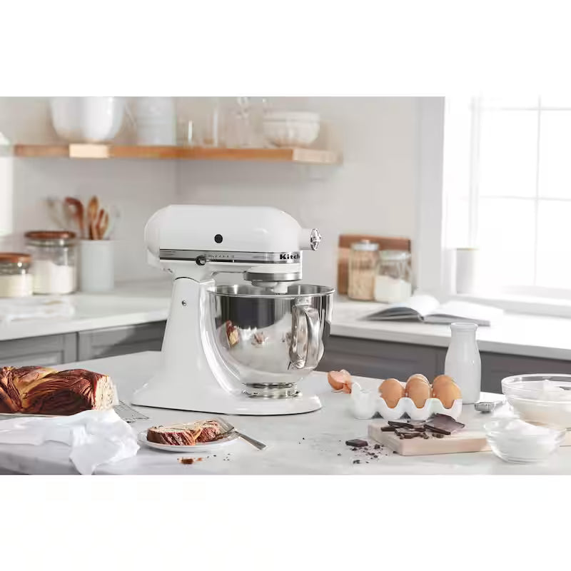 5 qt. 10-Speed White Stand Mixer with Attachments Z32356