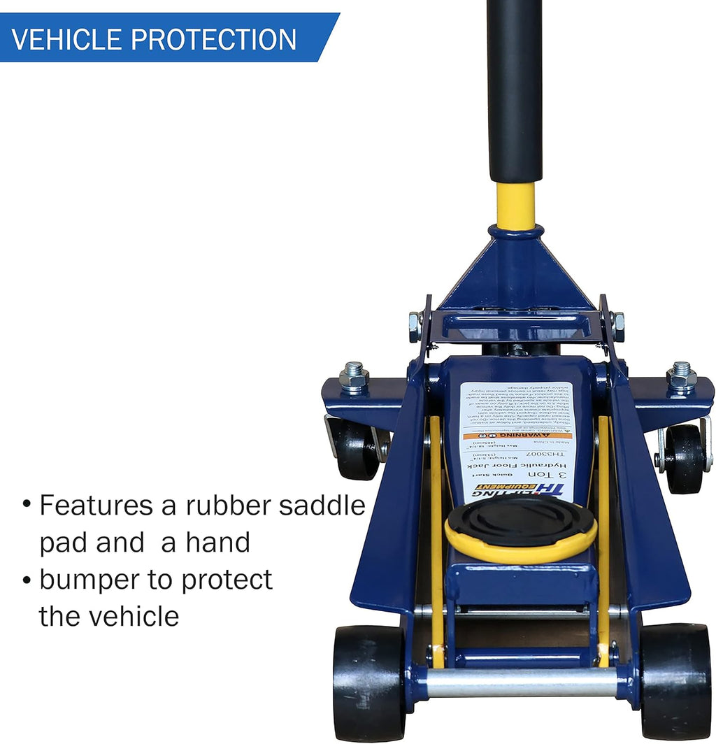 3 Ton Heavy-Duty Steel Hydraulic Floor Jack with Double Pumps O46193