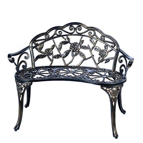 Cast Aluminum Patio Bench C9724