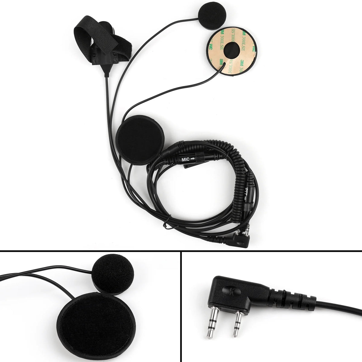 Tactical Motorcycle Helmet Headset PTT for Two Way Radio R935459