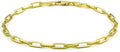 925 Sterling Silver Yellow Gold Plated Cable Link Necklace, Bracelet, & Anklet Chain A612924