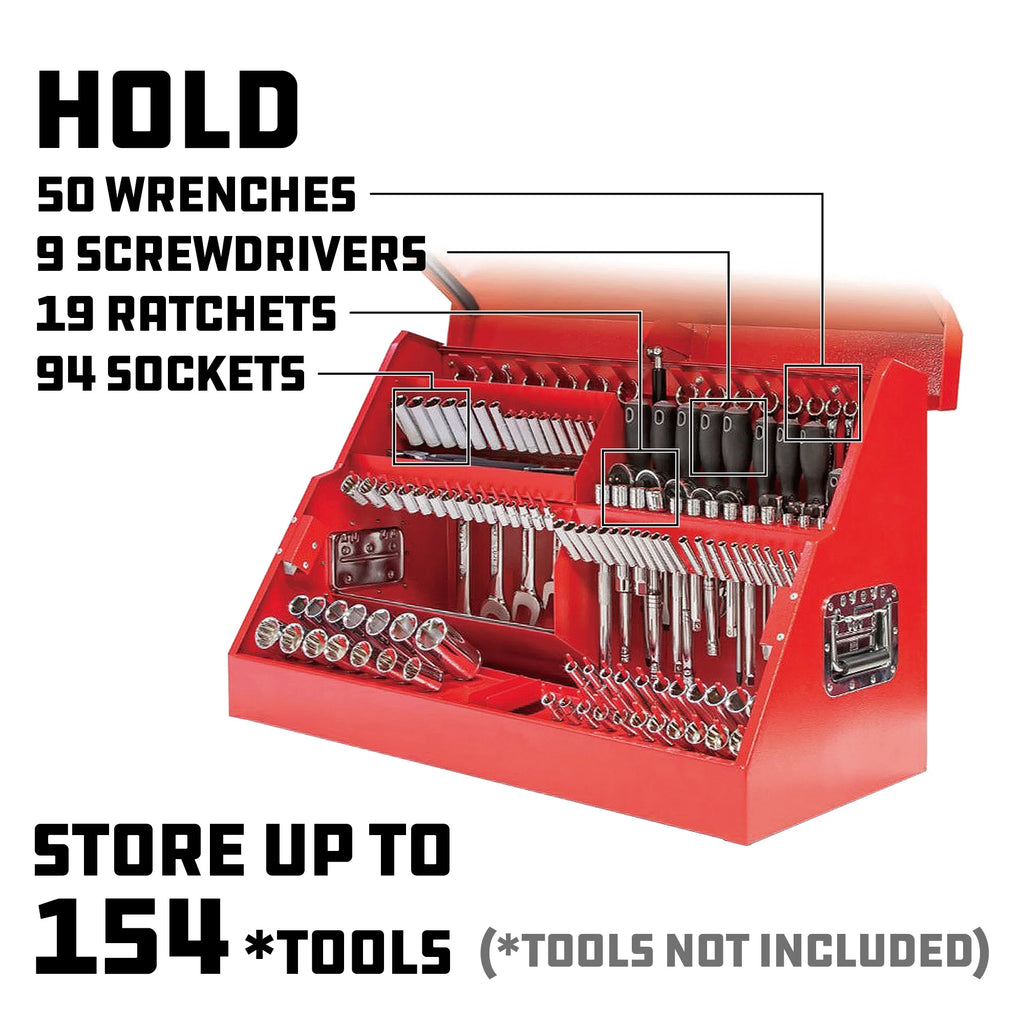 26 Inch Portable Slant Front Toolbox B615442